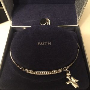 Swarovski bracelet with angel pendant